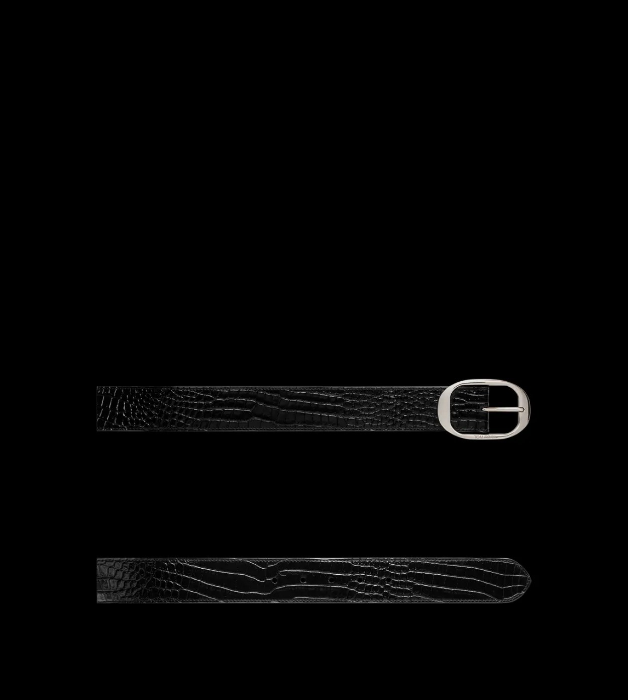PRINTED ALLIGATOR OVAL BELT