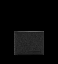 PRINTED DEER LEATHER ELONGATED T LINE CLASSIC BIFOLD WALLET