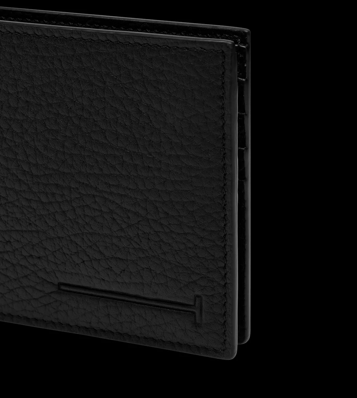 PRINTED DEER LEATHER ELONGATED T LINE CLASSIC BIFOLD WALLET