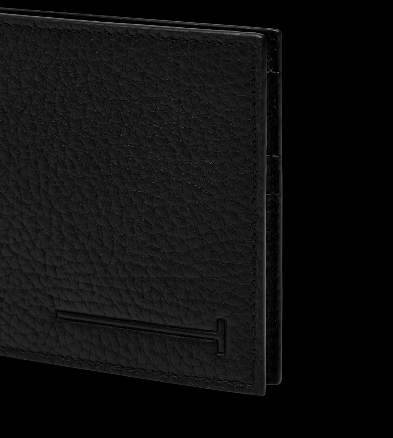 PRINTED DEER LEATHER ELONGATED T LINE MONEY CLIP WALLET