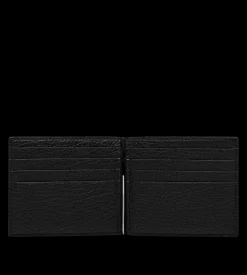PRINTED DEER LEATHER ELONGATED T LINE MONEY CLIP WALLET