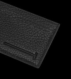 PRINTED DEER LEATHER ELONGATED T LINE CLASSIC CARD HOLDER