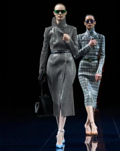 PRINTED PERFORATED CALF LEATHER DOUBLE BREASTED TRENCH COAT WITH SELF BELT