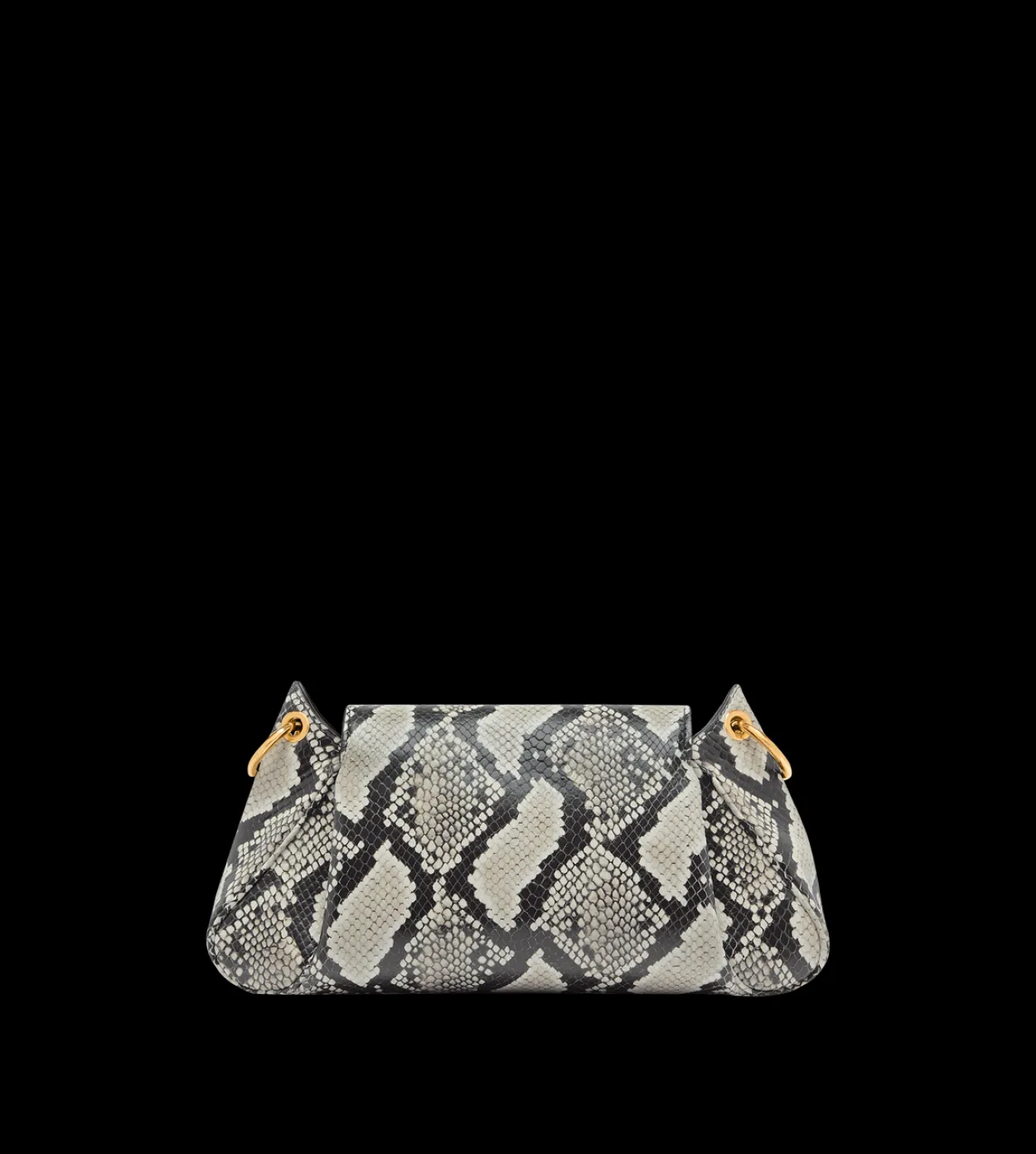 PRINTED PYTHON TARA CHAIN SHOULDER BAG