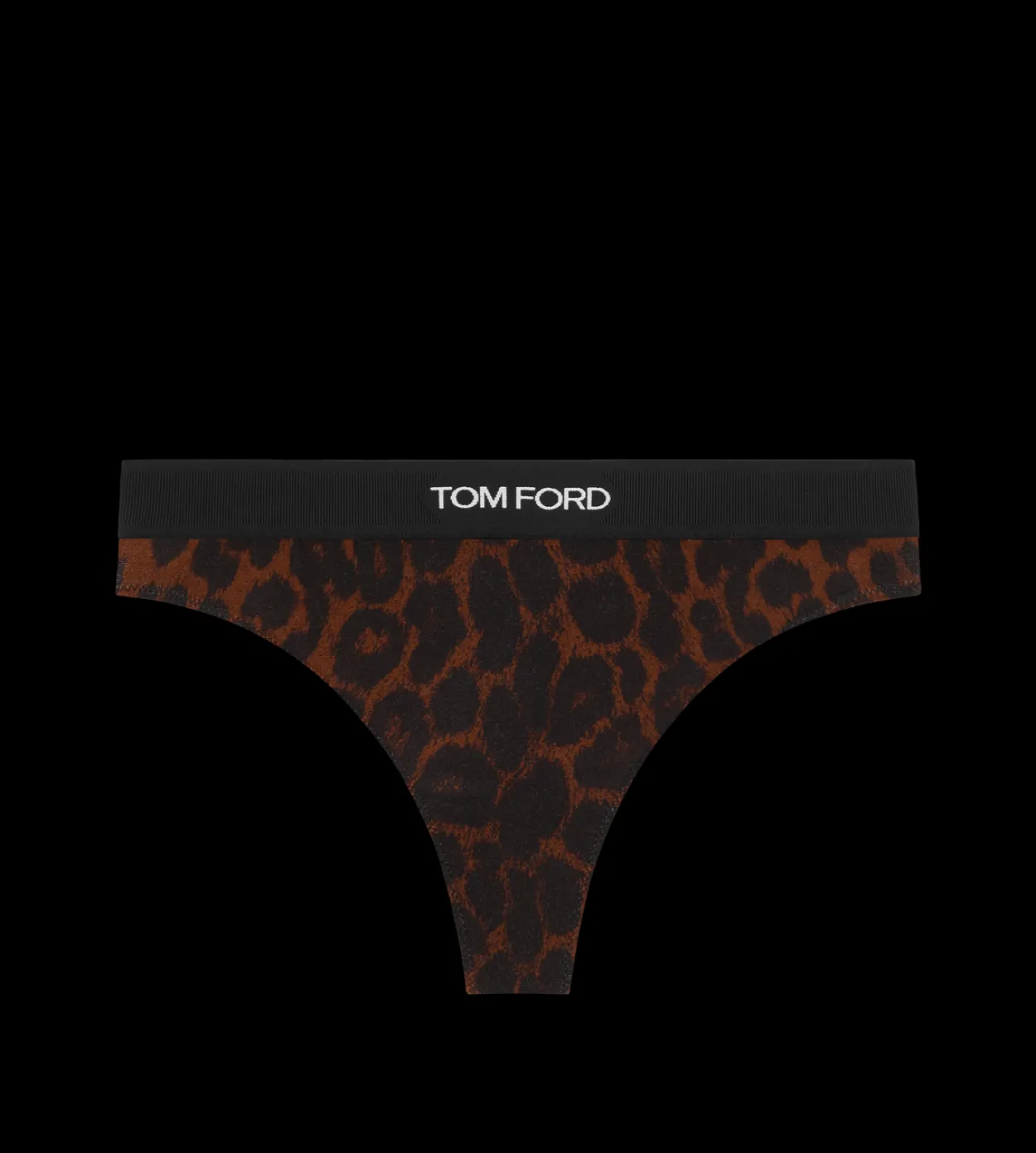 REFLECTED LEOPARD PRINTED MODAL SIGNATURE THONG