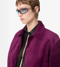 RELAXED LIGHTWEIGHT LAMB SUEDE TEDDY BLOUSON