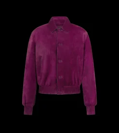 RELAXED LIGHTWEIGHT LAMB SUEDE TEDDY BLOUSON