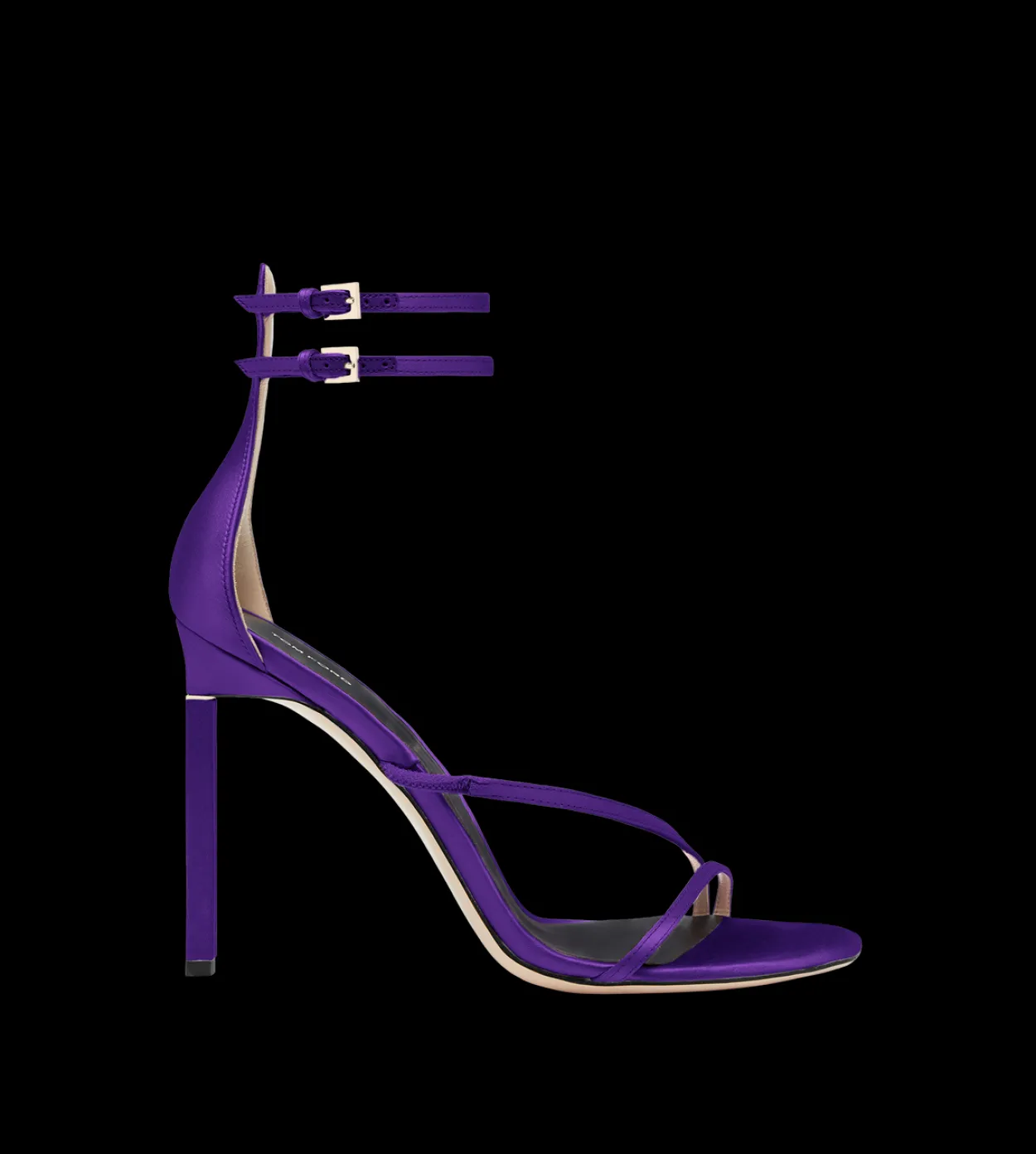 SATIN T ANKLE STRAP SANDAL