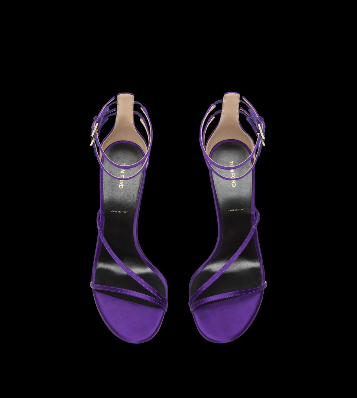 SATIN T ANKLE STRAP SANDAL
