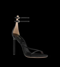 SATIN T ANKLE STRAP SANDAL