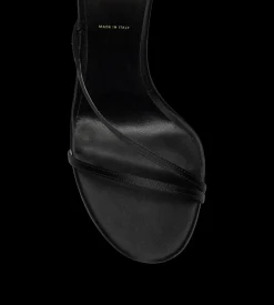 SATIN T ANKLE STRAP SANDAL