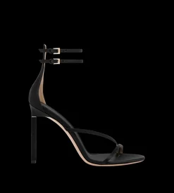 SATIN T ANKLE STRAP SANDAL