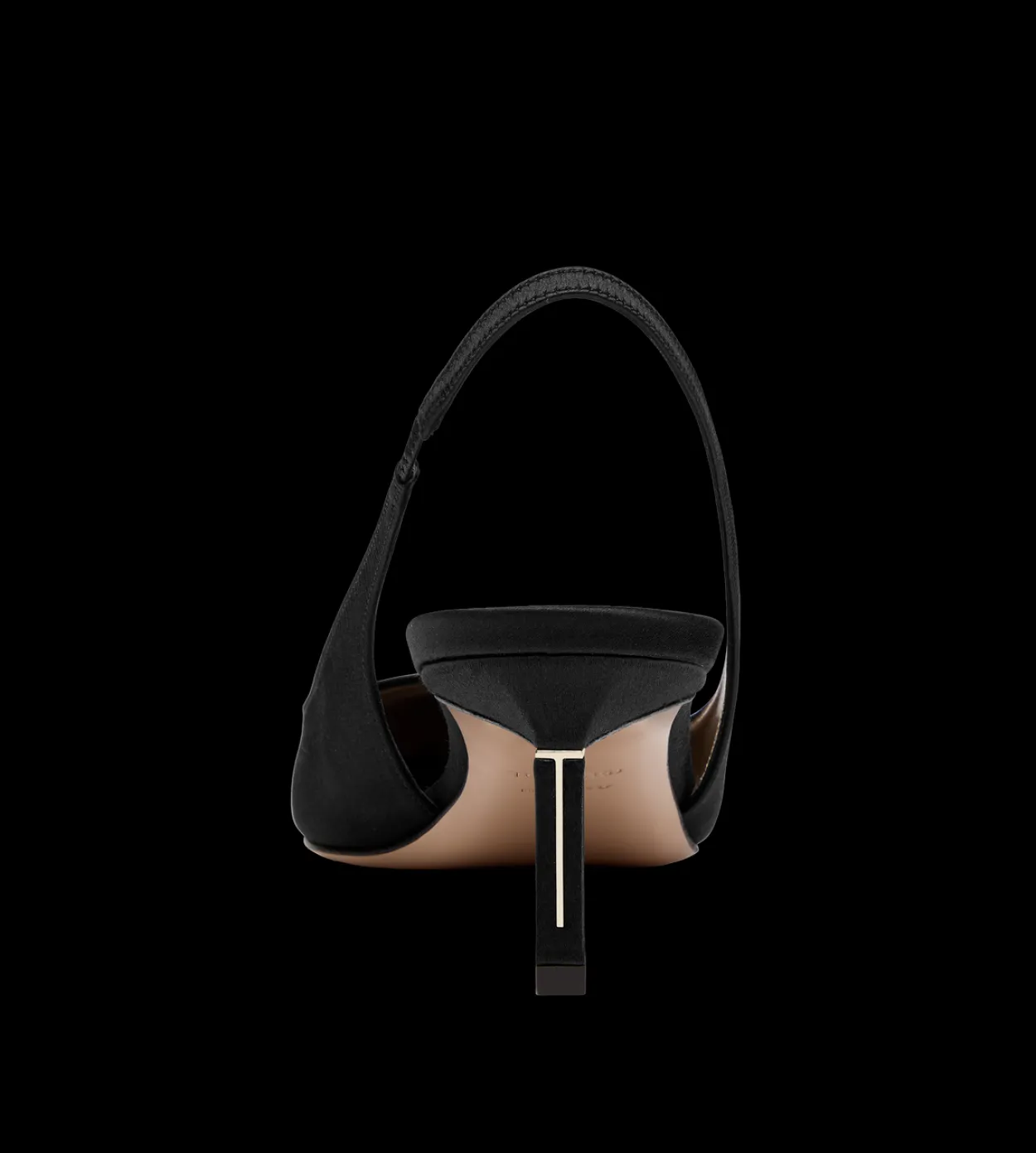 SATIN T SLINGBACK