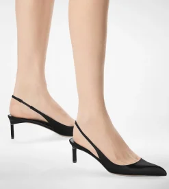 SATIN T SLINGBACK