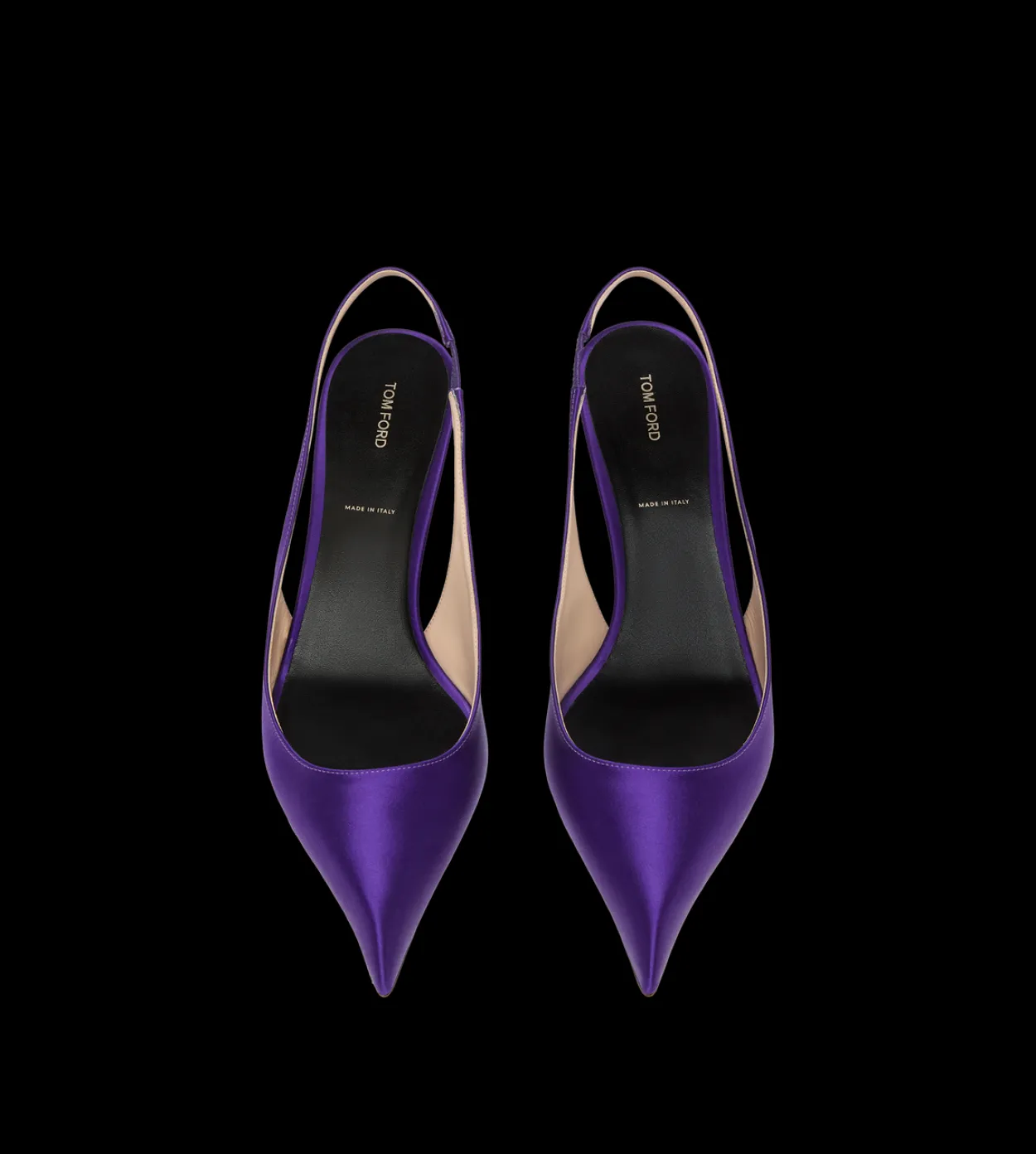 SATIN T SLINGBACK