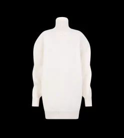 SCULPTURAL MERINO BLEND OVERSIZED TURTLENECK SWEATER DRESS
