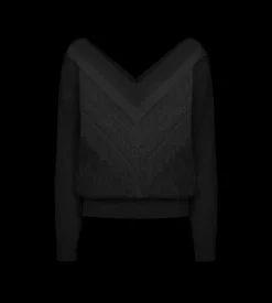 SCULPTURAL MERINO CABLE KNIT AND LACE CRICKET JUMPER