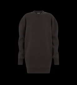 SCULPTURAL WOOL CASHMERE SWEATSHIRT MINI DRESS