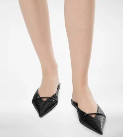 SEMI SHINY PRINTED PYTHON JULIANNE MULE