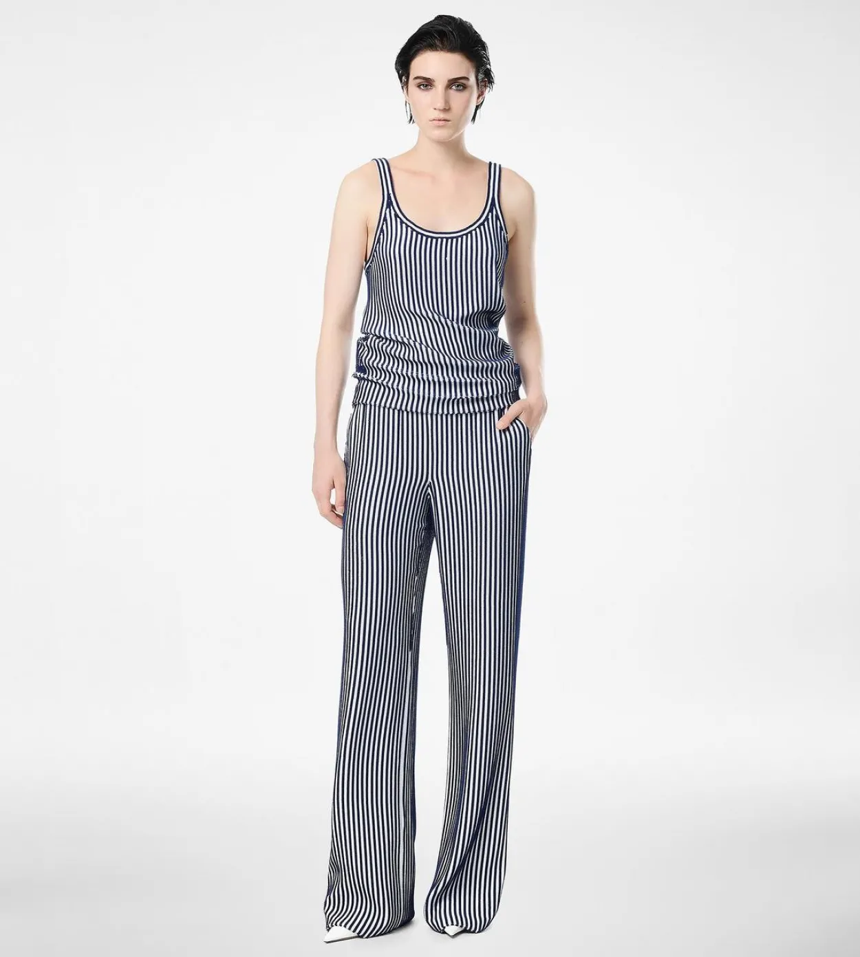 SEQUIN EMBROIDERED SILK GEORGETTE PANTS