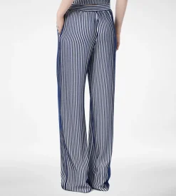 SEQUIN EMBROIDERED SILK GEORGETTE PANTS