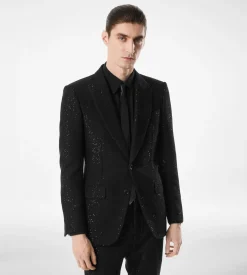 SEQUINED LIGHT BOUCLÈ JACKET