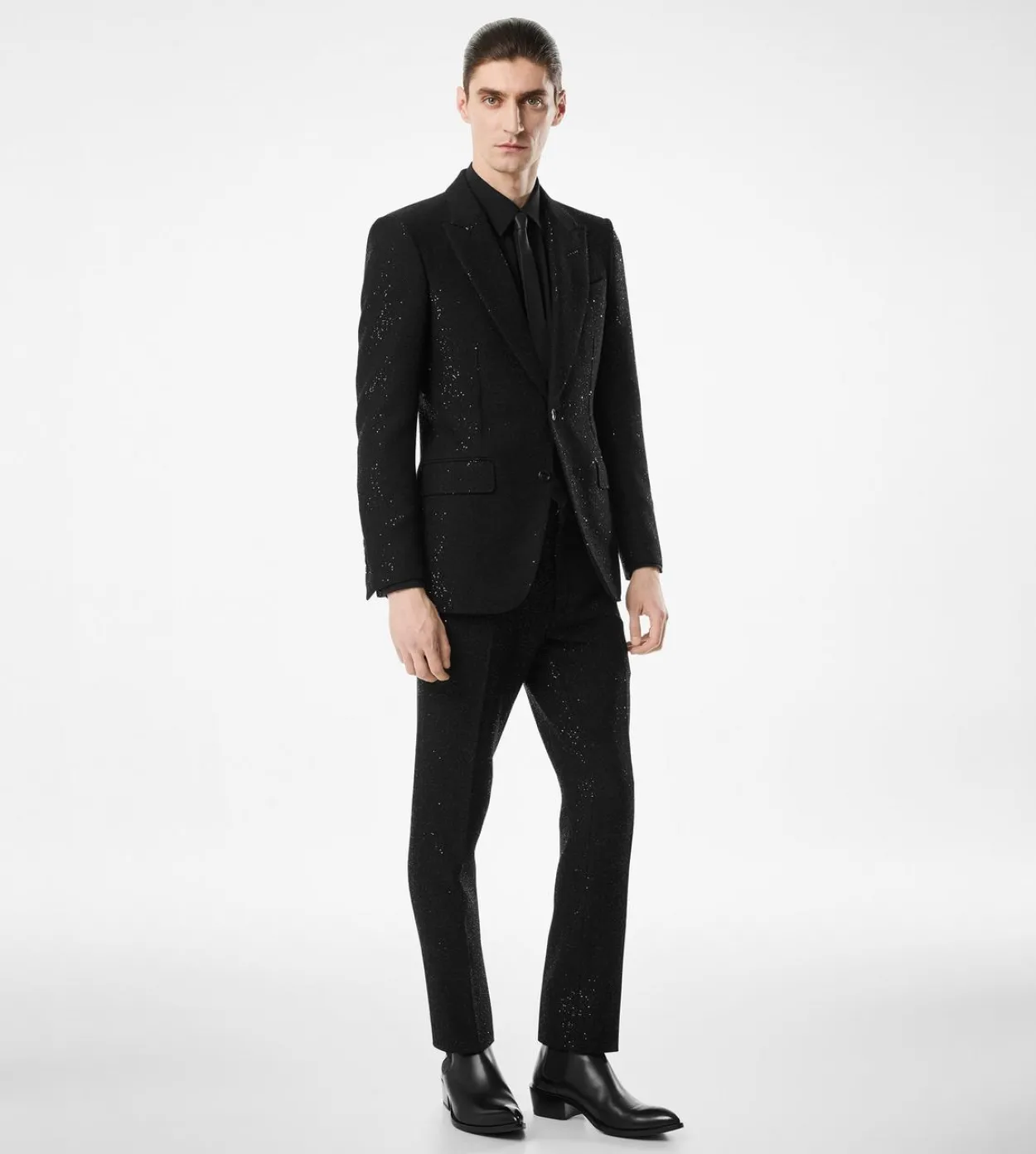 SEQUINED LIGHT BOUCLÈ JACKET