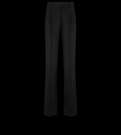 SHARP GRAIN DE POUDRE RELAXED PLEATED STRAIGHT PANTS
