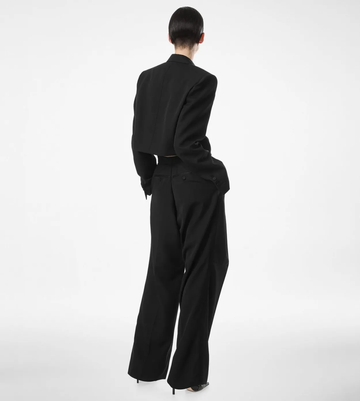SHARP WOOL TUXEDO JUMPSUIT