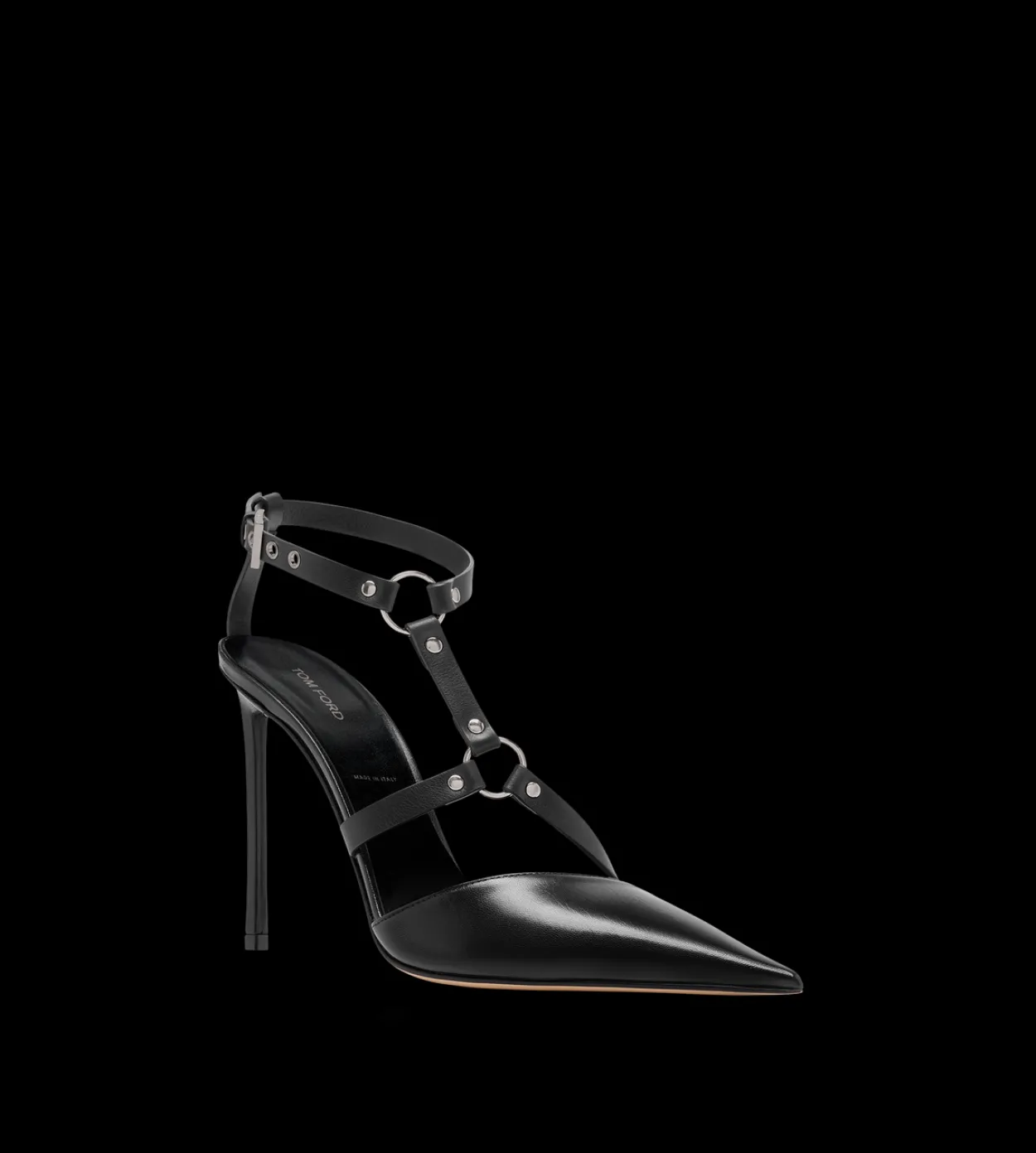 SHINY LEATHER BOUND PUMP