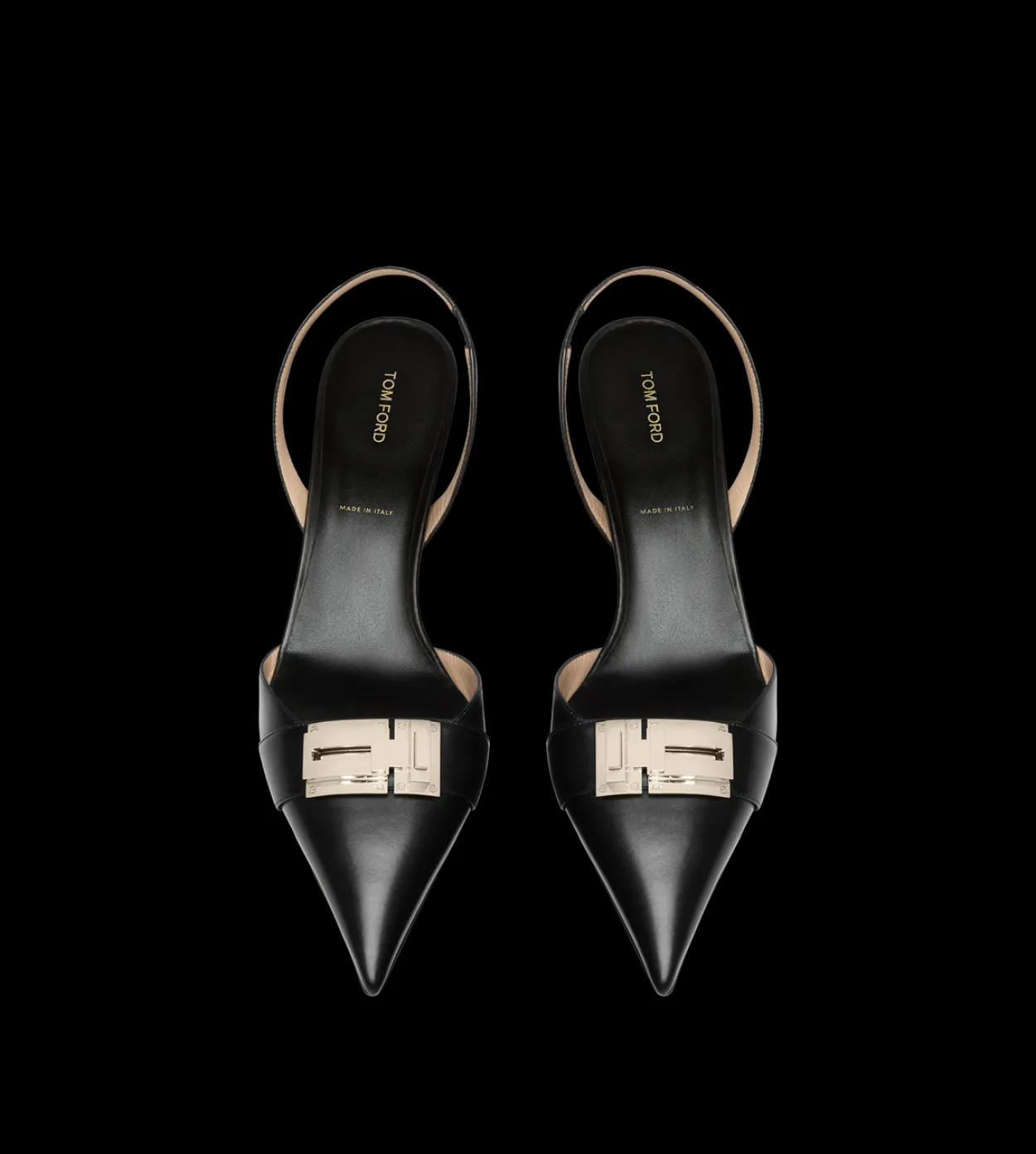 SHINY LEATHER T LATCH SLINGBACK