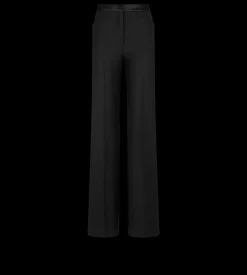 SILK BLEND TWILL TUXEDO TAILORED BOOT CUT PANTS