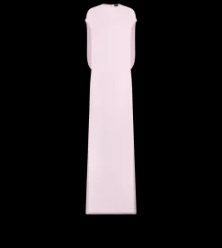 SILK DOUBLE GEORGETTE STRETCH EVENING DRESS