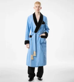 SILK JACQUARD SHAWL COLLAR ROBE
