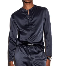 SILK PAJAMA HENLEY