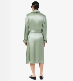 SILK SATIN ORNAMENTAL JACQUARD ROBE