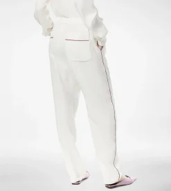 SILK TWILL PJ PANTS WITH PIPING