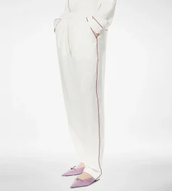 SILK TWILL PJ PANTS WITH PIPING