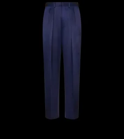SILK VISCOSE SATIN POLKA DOT JACQUARD DOUBLE PLEAT PANT