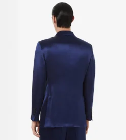 SILK VISCOSE SATIN POLKA DOT JACQUARD JACKET
