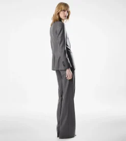 SINGLE BREASTED PEAK LAPEL CASHMERE JACKET