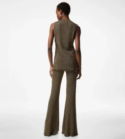 SLEEVELESS CREWNECK KNIT WITH SIDE SLITS