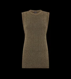 SLEEVELESS CREWNECK KNIT WITH SIDE SLITS