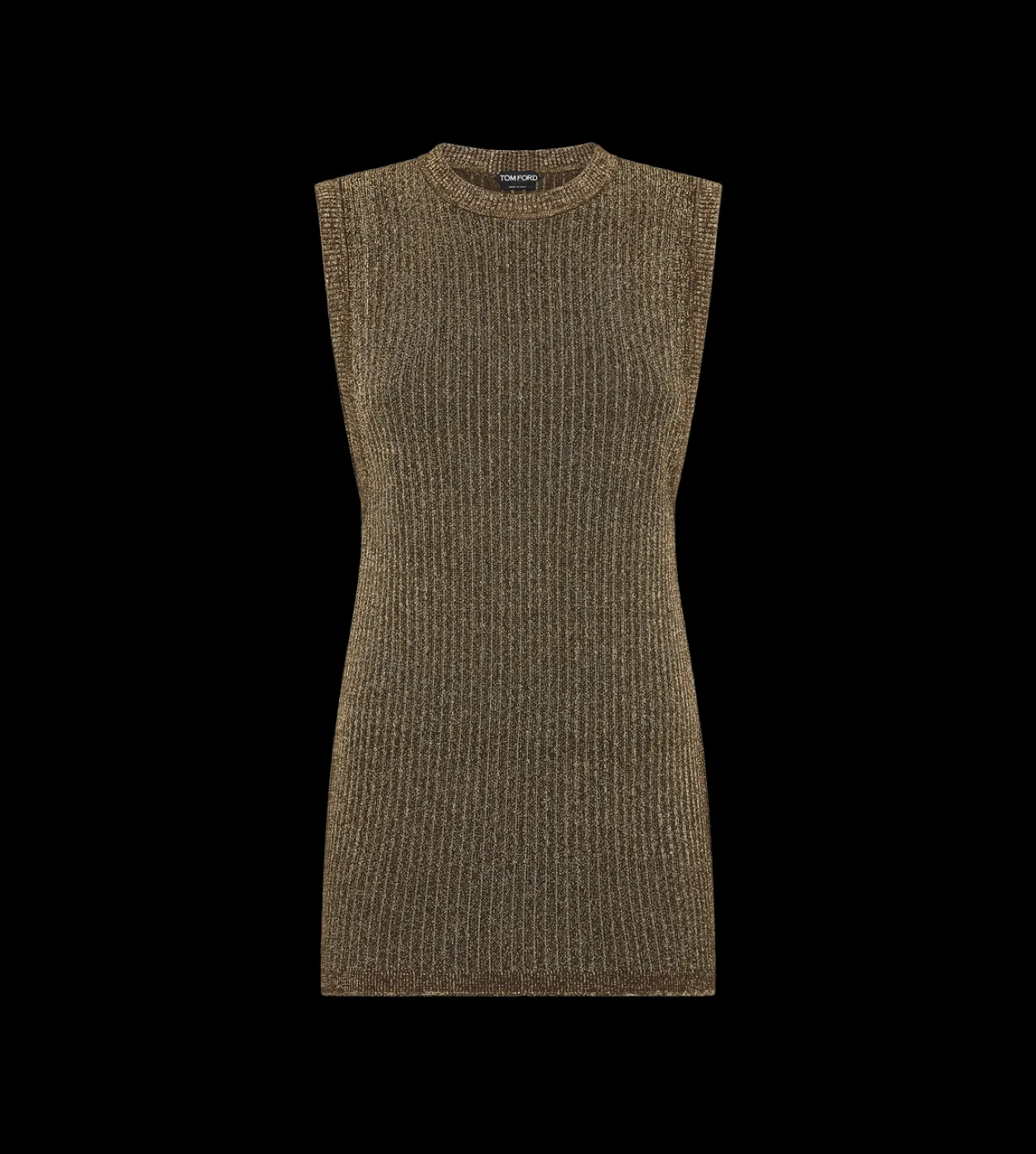 SLEEVELESS CREWNECK KNIT WITH SIDE SLITS