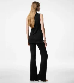 SLEEVELESS CREWNECK KNIT WITH SIDE SLITS