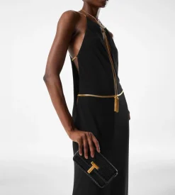 SLEEVELESS EVENING DRESS WITH CUT OUTS