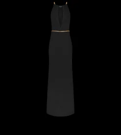 SLEEVELESS EVENING DRESS WITH CUT OUTS