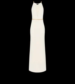 SLEEVELESS EVENING DRESS WITH CUT OUTS