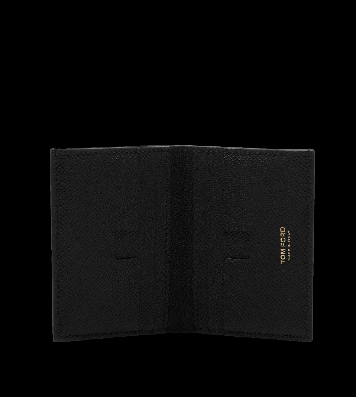 SMALL GRAIN LEATHER FOLDING CARDHOLDER