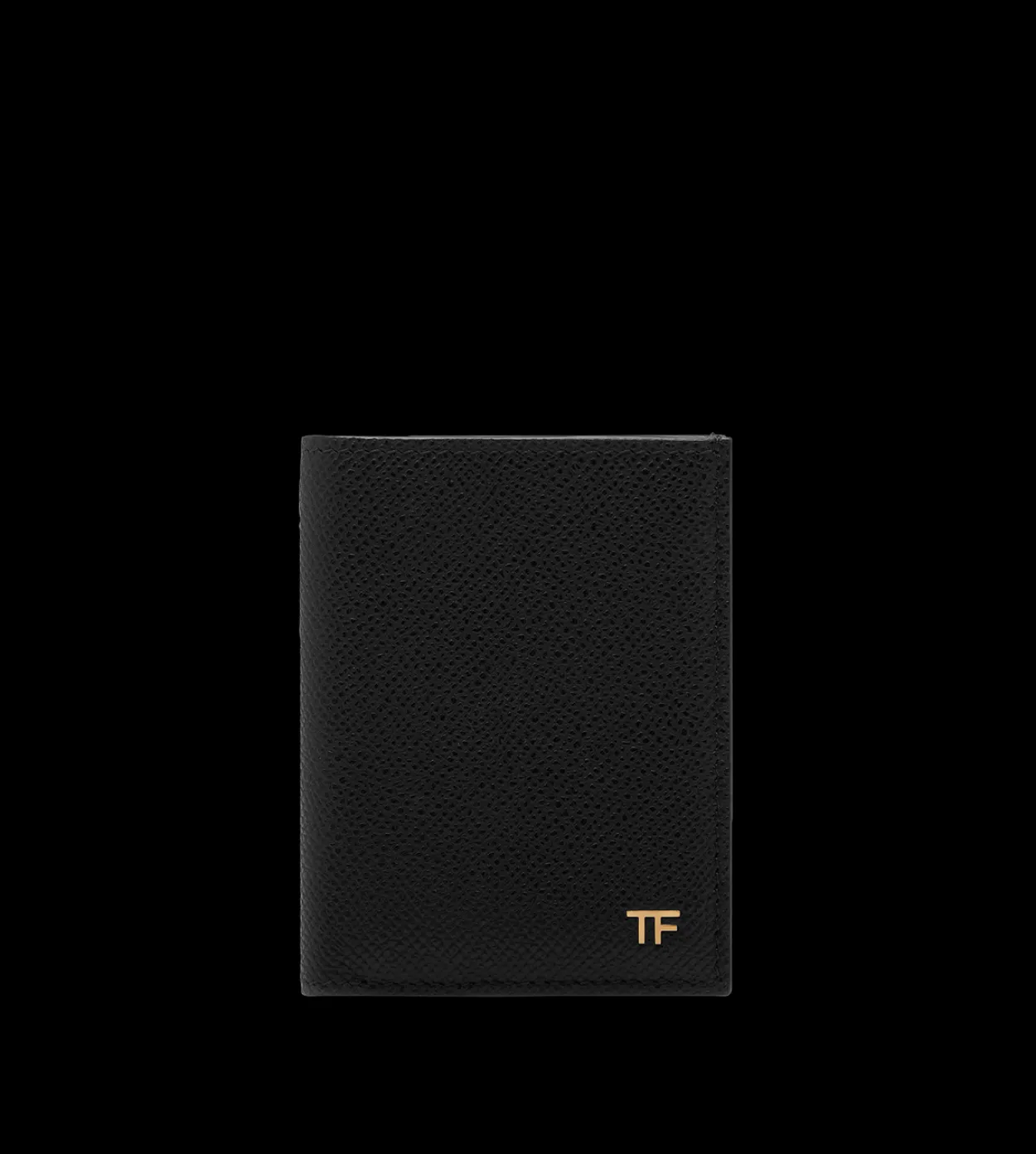 SMALL GRAIN LEATHER FOLDING CARDHOLDER